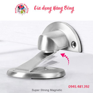 Chặn cửa thông minh, Hít Nam Châm, Chặn Cửa Như Vô Hình Dán Sàn, chống va đập - kèm miếng dán 3M & ốc vít, ảnh thật