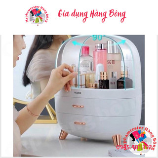 Tủ đựng mỹ phẩm để bàn, hộp đựng mỹ phẩm Ecoco chính hãng, đồ gia dụng thông minh tiện ích