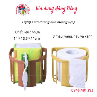Giỏ nhựa dán tường để giấy vệ sinh trang trí nhà cửa