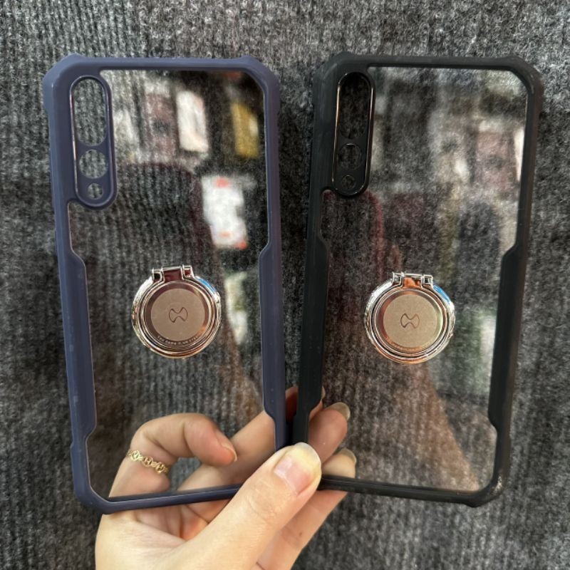 Case ốp lưng Huawei P20 pro viền dẻo lưng trong suốt chống ố vàng có iring hàng công ty full box
