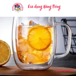 Ly thủy tinh uống bia 2 lớp dung tích 350ml, 500ml