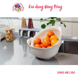 🌸(INOCHI siêu rẻ) Set thau rổ nhựa YOKO 2in1 đủ size, hàng đẹp