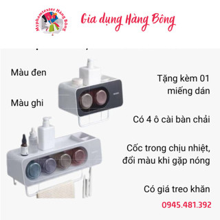Kệ cắm bàn chải, để đồ nhà tắm ECOCO chính hãng cao cấp, đồ gia dụng thông minh tiện ích