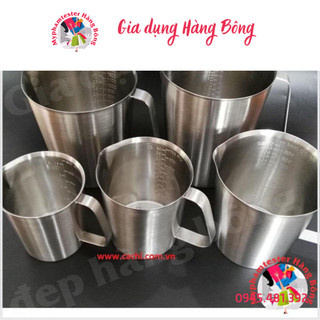 Ca inox - ca inox 304 chia vạch không nắp các loại 500ml 700ml 1000ml 1500ml 2000ml sáng bóng