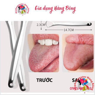 Dùng cụ vệ sinh lưỡi cao cấp, cạo lưỡi sạch, nạo lưỡi bằng inox cho người lớn, hơi thở bớt hôi 100%