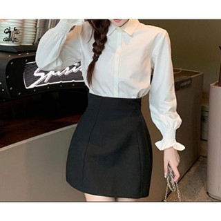 Chân váy chữ a nữ totosa cạp lưng cao kiểu dáng basic tôn dáng dễ phối đồ tt16