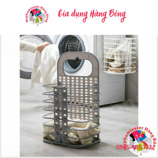 Giỏ nhựa treo, đựng đồ gấp gọn tiện ích dính cường lực