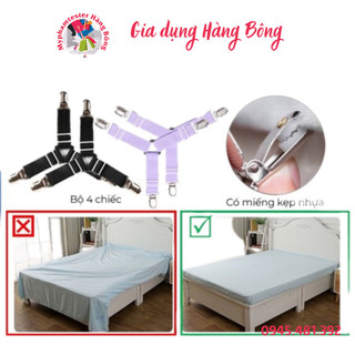 Bộ 4 kẹp ga giường, drap chống xê dịch hiệu quả