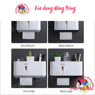 Hộp đựng giấy vệ sinh nhà tắm dán tường chống ướt giấy Ecoco mã 1807, 1808