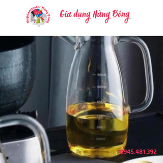 Bình, lọ borosilicate thuỷ tinh có nắp ghỗ , nút silicon đựng dầu ăn , dấm ,nước mắm có chia vạch đong