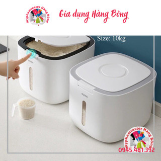 [4.9⭐] Thùng đựng gạo nhựa kèm cốc đong