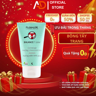 Tẩy tế bào chết dạng hạt siêu nhẹ Floslek 125ml AHA cho da mụn, hỗn hợp thiên dầu Chính hãng