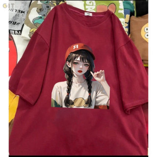 Áo phông Cotton hàn (Hàng Loại 1) in hình Cô gái tóc dài, Áo thun cá tính, chất đẹp mặc không xù -DVGIT