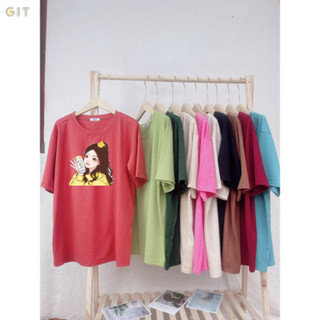 Áo phông Cotton hàn (Hàng Loại 1) in hình Cô gái mặc áo vàng, Áo thun cá tính, chất đẹp mặc không xù -DVGIT