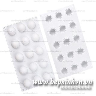 Khuôn silicon trắng 15 tròn đứng