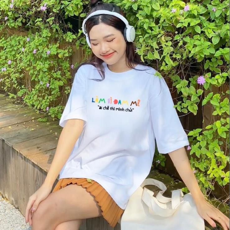 Áo thun AI CHÊ MÌNH CH.Ử.I vải cotton oversize tay lỡ form rộng UT