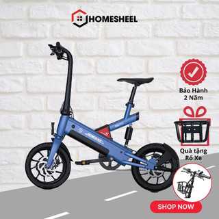 Xe đạp điện gấp Homesheel T6 dành cho học sinh, xe đạp điện mini mới nhất năm nay, bảo hành 2 năm