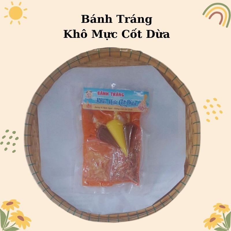 Bánh Tráng Phơi Sương Dẻo Tôm Khô Mực Cốt Dừa