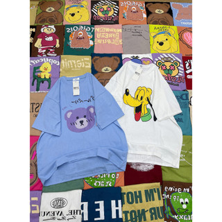 Combo 10 áo thun nữ TUVY phông cotton su xả kho giá rẻ mẫu lộn xộn nhiều màu form rộng