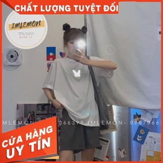 ÁO THUN NAM NỮ PHẢN QUANG  MIDNIGHT BUTTERFLY COUPLE – TEAM 2 KIỂU CROPTOP VÀ ÁO THUN FORM RỘNG