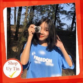 Áo thun unisex ♥️FREESHIP♥áo in chữ freedom
