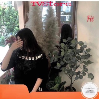 🔥freeship🔥 áo thun unisex tuvychuyensi áo phông hoa hồng đen h2a977