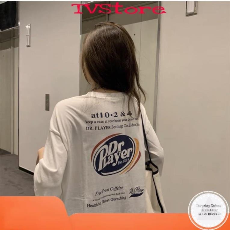 Áo phông tay lỡ form rộng 🔥 TUVYSHOP 🔥 áo thun unisex nam nữ chất cotton in chữ layer