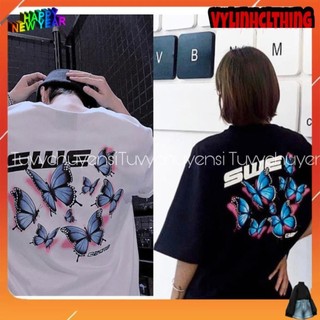Áo thun tay lỡ SWE bướm unisex thoitrang2447 Unisex in 5D
