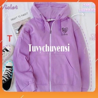 Áo khoác nữ ♥️FREESHIP♥️áo nỉ bông in logo tim chữ Hàn