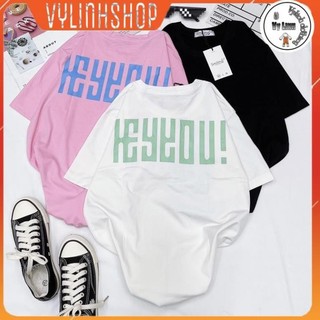 Áo Thun Unisex SMILING - HEYYOU Phông Form Rộng Vải Mát Size S-Xl Đen,Trắng