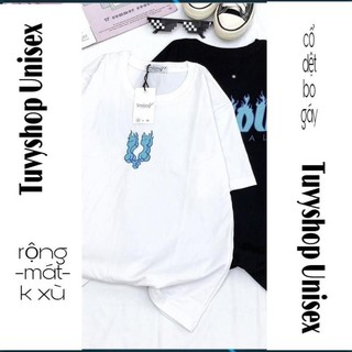 Áo thun nam nữ cổ tròn form rộng⚜️freeship⚜️ áo thun unisex smiling - heyyou