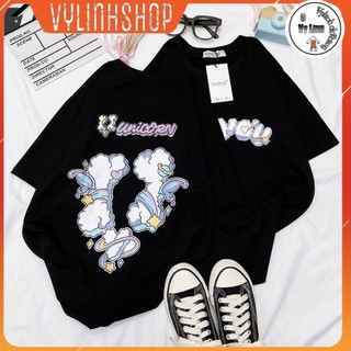 Áo Thun UNISEX SMILING - HEYYOU Phông Cotton Hình Xương Unicorn Vải Mát Co Giãn