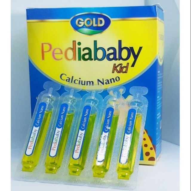 Siro bổ sung canxi Pediababy kid gold Calcium Nano (hộp 20 ống)