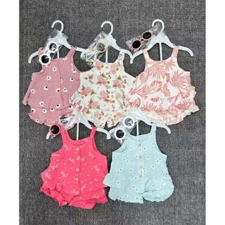 Set bộ 3ct kèm kính bg vải xô muslin đũi bg size 12m/18m/24m