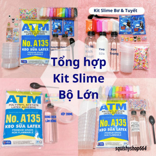 Tổng hợp các bộ kit làm slime basic slime bơ slime mây khổng lồ nhiều món - nguyên liệu làm slime