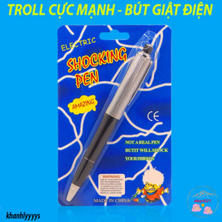 Bút giật điện trêu đùa bạn bè đồ troll vui nhộn có thể viết được