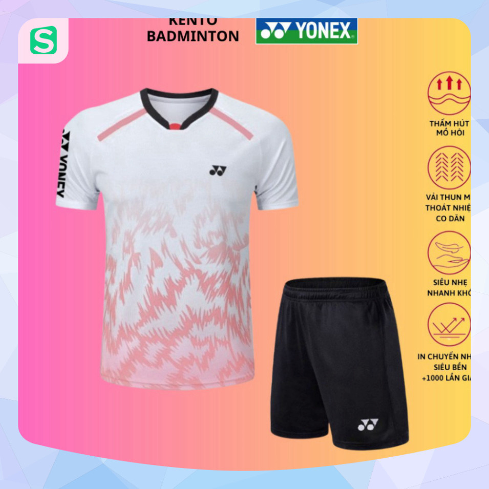 Xả Áo Cầu Lông, Quần Cầu Lông, Bộ Cầu Lông YONEX Nam Nữ, Vải Thoáng Khí STT243 - Mac shop