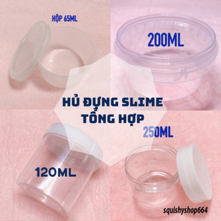 Tổng hợp các hủ hộp đựng slime - nguyên liệu làm slime