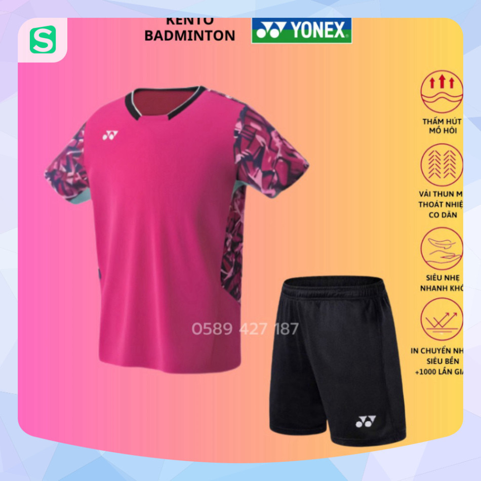 Xả Áo Cầu Lông, Quần Cầu Lông, Bộ Cầu Lông YONEX Nam Nữ, Vải Thoáng Khí STT337 - Mac shop