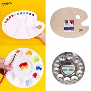 Khay Pha Màu Mont Marte Palette Các Loại - Chất Liệu Nhôm/Nhựa/Gỗ
