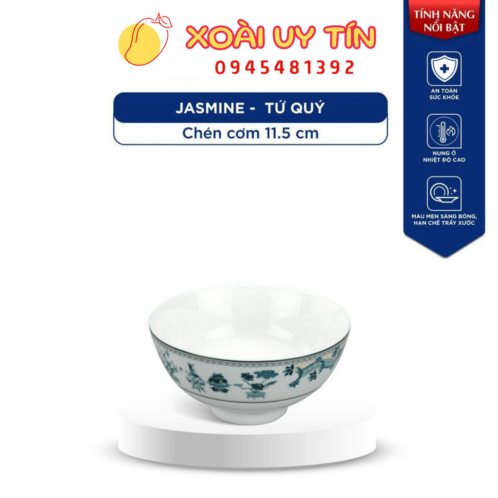 Chén, Bát Ăn Cơm Sứ Minh Long - Jasmine - Tứ Quý - 11.5 cm