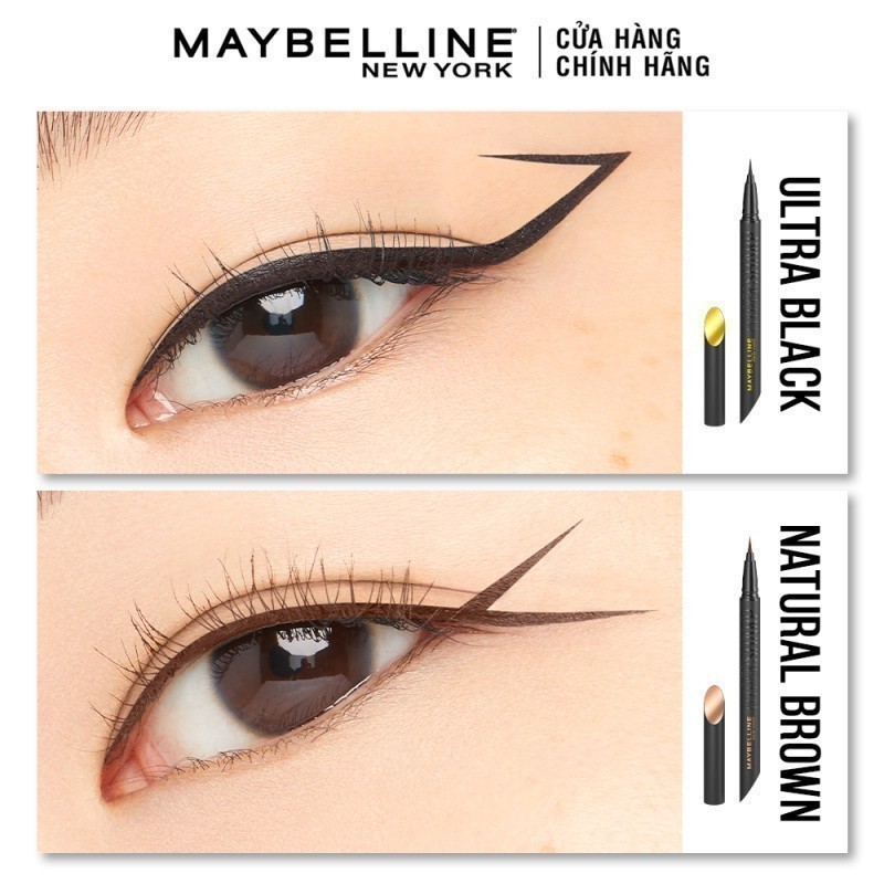 [Bộ trang điểm] Bộ đôi bút kẻ mắt nước siêu sắc mảnh 36H không trôi Hyper Sharp Extreme Maybelline New York