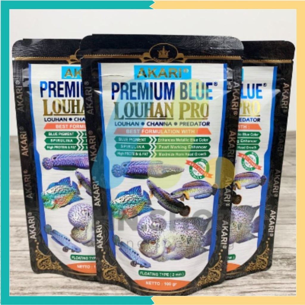Cám cá Akari Premium Blue Flowerhorn Pro dành cho nhiều các loại cá săn mồi , hàng chuẩn