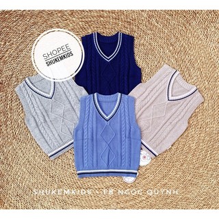 Áo gile len size to (2-6T) mềm đẹp bé trai gái