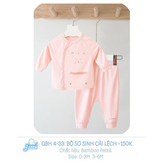 Bộ sơ sinh goodmama sợi tre mềm cho bé ( Size 0-6 tháng)