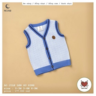 Moon - Áo gile len lông cừu siêu mềm mại cho bé 0-9 tháng trai gái