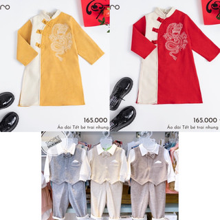 Set áo dài, công tử 3 chi tiết siêu mềm đẹp
