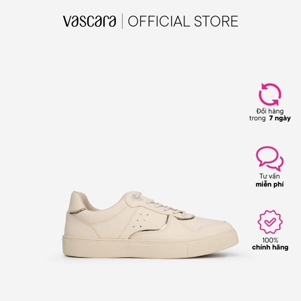 Vascara Giày Sneaker Viền Chỉ Nổi Phối Metallic - SNK 0044