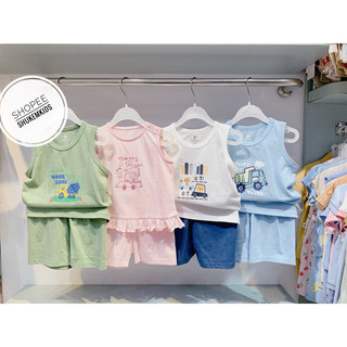 [Lullaby] Bộ ba lỗ vải mềm thoáng cho bé trai gái