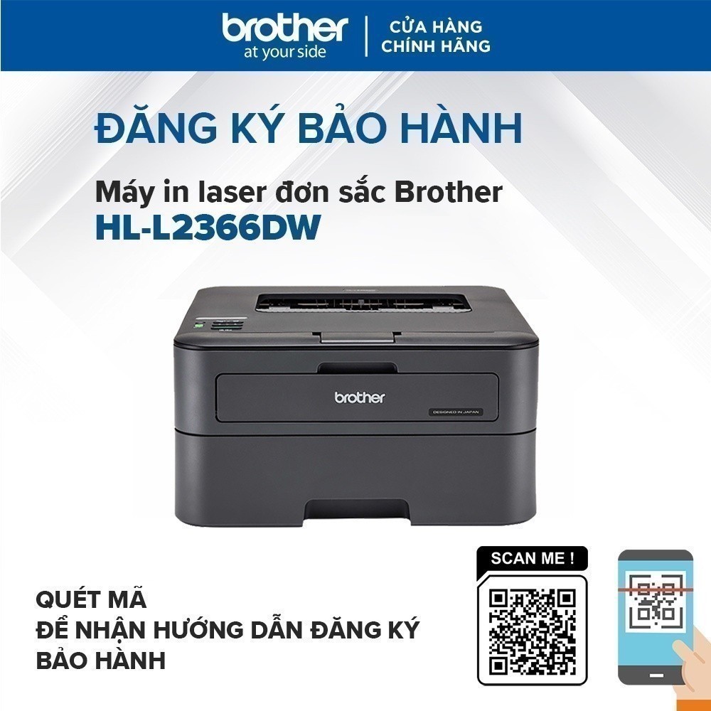 Combo Máy in laser đơn sắc Brother HL-L2366DW và Mực in laser trắng đen Brother TN-2385